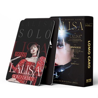 โปสการ์ด อัลบั้มรูปภาพ LISA Solo Debut LALISA Lomo Black-Pink สีดํา สีชมพู จํานวน 54 ชิ้น ต่อกล่อง