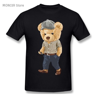 Custom Four Season Halloween Gift Pure Cotton Summer Stylish Lovers Day Personality Business Teddy Bear T Shirt_02