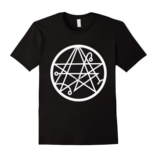 [S-5XL] เสื้อยืดผ้าฝ้าย พิมพ์ลายสัญลักษณ์ Necronomicon Sigil Satan Satanism Occult FDgbaa68JMmcnp28 สําหรับผู้ชาย_04