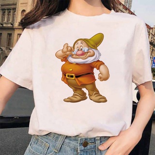 Cute Cartoon Snow White and The Seven Dwarfs Summer Fashion Women Short Sleeves Tshirt Plus size T7i_01