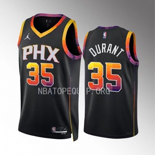 เสื้อกีฬาบาสเก็ตบอล แขนกุด ลายทีม NBA Season 23 Suns No.35 Durant สีดํา สําหรับผู้ชาย