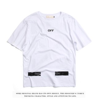   sweater Off White Men เสื้อยืด Graffiti โลโก้แขนสั้นเสื้อยืด Casual Tops Tees เสื้อผ้า