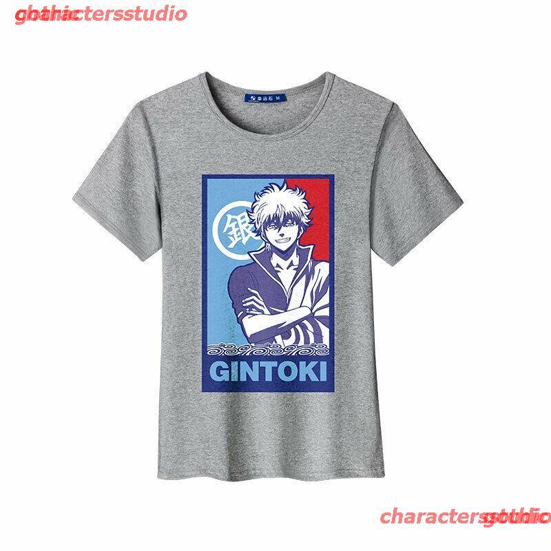 gothic-เสื้อยืดลำลอง-charactersstudio-2021-gintama-เสื้อยืดลําลองแฟชั่นสําหรับผู้ชายผ้าฝ้ายแขนสั้นคอกลมสีเทาลาย-gin-07