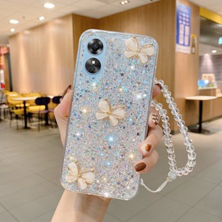 พร้อมส่ง เคสโทรศัพท์มือถือ TPU นิ่ม ปิดด้านหลัง ลายผีเสื้อ ประดับกลิตเตอร์ คริสตัล หรูหรา สําหรับ OPPO Reno 8 8T Reno8 T A78 4G 5G A78 Reno8T