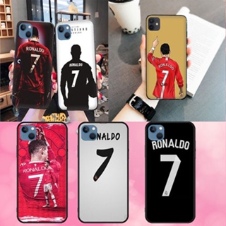 เคสโทรศัพท์มือถือแบบนิ่ม ลาย Cristiano Ronaldo สีดํา สําหรับ iPhone 5 5s SE 6 6s 6Plus 6sPlus 7 8 7Plus 8Plus X XS XR XS Max T3