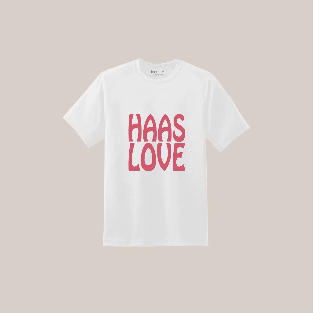 haas-เสื้อยืดแขนสั้น-unisex-love-shsk2650-เสื้อแขนสั้น