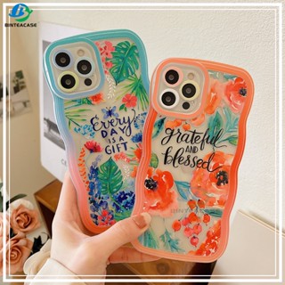 เคสโทรศัพท์มือถือ TPU ขอบโค้ง ลายดอกไม้ สีน้ํา สําหรับ OPPO A38 A78 A58 A17 A77S A57 A15 A16 A16K A54 A12 A5S A7 A94 A93 A3S A11k A53 A31 A52 A37 F9 A1K A76 A36 5F A9 2020