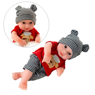 HB۩⊙Miffer 10 inch Real Lifelike Reborn Boy Doll Silicone Newborn Baby Dolls Boy