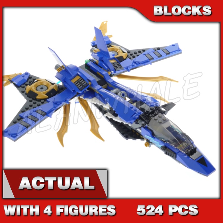 524pcs Ninjago Shinobi Jay Storm Fighter Jet Flying Machine Snake 11162 ...