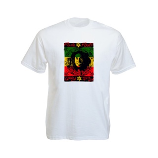 ค่าส่ง20฿ทั่วไทย !! เสื้อยืดราสต้า Tee-Shirt Bob Marley Jesus Christ เสื้อราสต้าสีดำ ลาย Bob Marley และคำว่า Rasta _04