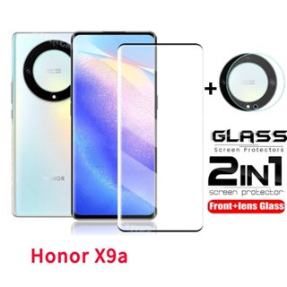 2 in 1 ฟิล์มกระจกนิรภัยกันรอยหน้าจอ เลนส์ด้านหลัง 2023 Honor X9A Honor X9 X8 X7 A X9A X8A X7 X 9 A HonorX9a 5G 2023