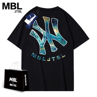 Mbl เสื้อยืดแขนสั้น ทรงหลวม สไตล์ญี่ปุ่น แฟชั่นฤดูใบไม้ผลิ และฤดูร้อน สําหรับผู้ชาย และผู้หญิง_1