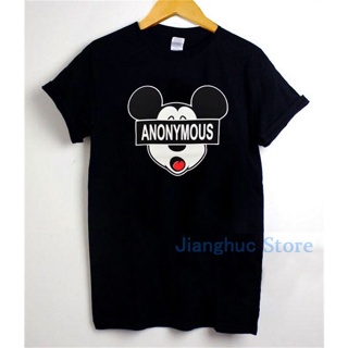 ขายดี เสื้อยืดผ้าฝ้าย พิมพ์ลาย Mickey Anonymous สําหรับผู้ชาย และผู้หญิง HCbpfo05EEdpik71