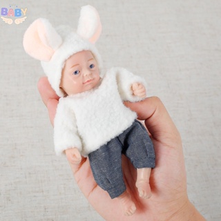 Reborn ตุ๊กตาเด็กทารกแรกเกิด ซิลิโคนนิ่ม ขนาด 6 นิ้ว พร้อมเสื้อผ้า ขวดเล็ก ของเล่นเพื่อการศึกษา สําหรับเด็ก SHOPCYC0391