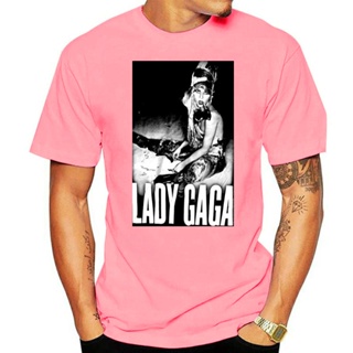 Lady Gaga On Ground Pic 2013 Tour Black T Shirt_03