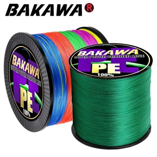 Bakawa สายเอ็นตกปลาน้ําเค็ม PE แบบถัก 100% 8/4 เส้น 1000 ม. 500 ม. 300 ม.