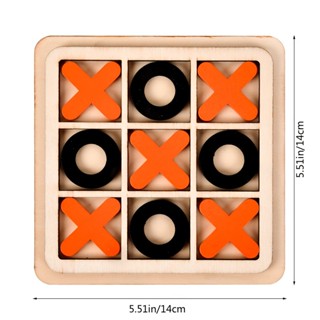 เกมกระดานไม้ปริศนา XO Tic Tac Toe Chess ของเล่นเสริมการเรียนรู้ สําหรับเด็ก และผู้ปกครอง