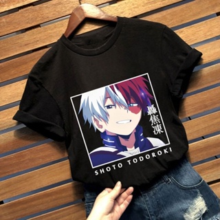 My Hero Academia Shoto Todoroki Letter Printed Tshirts Fashion Men Women T-shirt Casual Tee Shirt Harajuku Tops_04