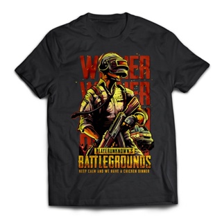 [สินค้าพร้อมจําหน่าย XS-8XL] Baju เกม PUBG แขนสั้นเสื้อยืดกราฟิกลําลอง - Gildan พรีเมี่ยมผ้าฝ้า ^[l_03