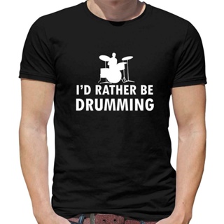 เสื้อยืด พิมพ์ลายนักดนตรีวงดนตรีวงดนตรี IM Rather Be Drumming s - Drummer สไตล์คลาสสิก ไม่ซ้ําใคร สําหรับผู้ชาย 286376