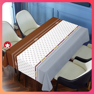 โปรโมช 🔴 ผ้าปูโต๊ะ PVC กันน้ํามัน ทรงสี่เหลี่ยมผืนผ้า เรียบง่าย สําหรับโต๊ะทานอาหาร โต๊ะกาแฟ สํานักงาน บ้าน HUGME