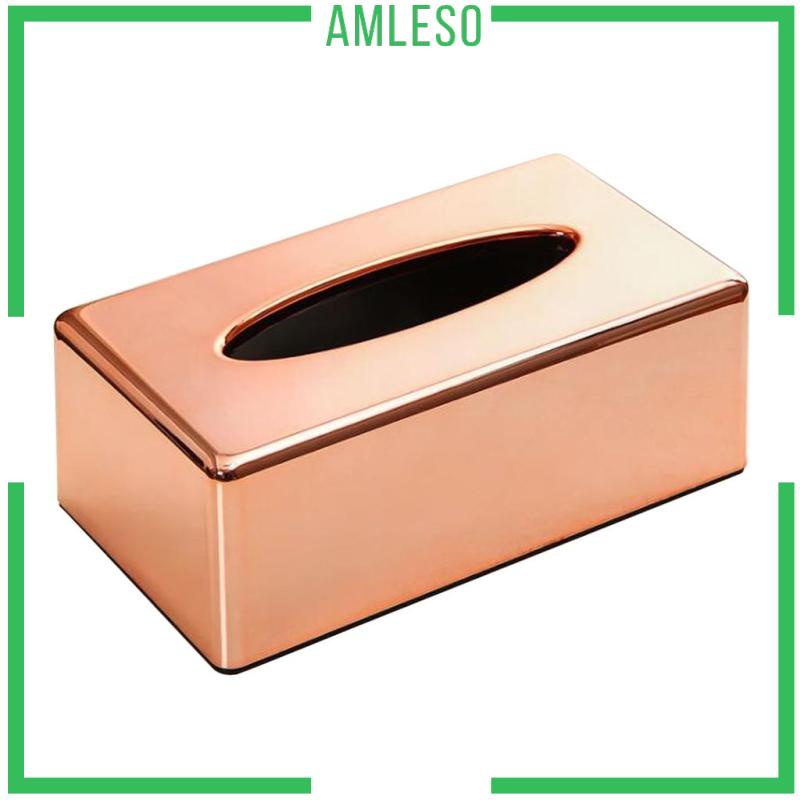 amleso-กล่องใส่ทิชชู่-สีโรสโกลด์-อุปกรณ์เสริม