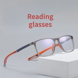 แว่นตาอ่านหนังสือ กันลื่น ความละเอียดสูง ป้องกันแสงสีฟ้า เหมาะกับผู้สูงอายุ และผู้สูงอายุ แบบบางพิเศษ สไตล์สปอร์ต สําหรับผู้ชาย และผู้หญิงวัยกลางคน