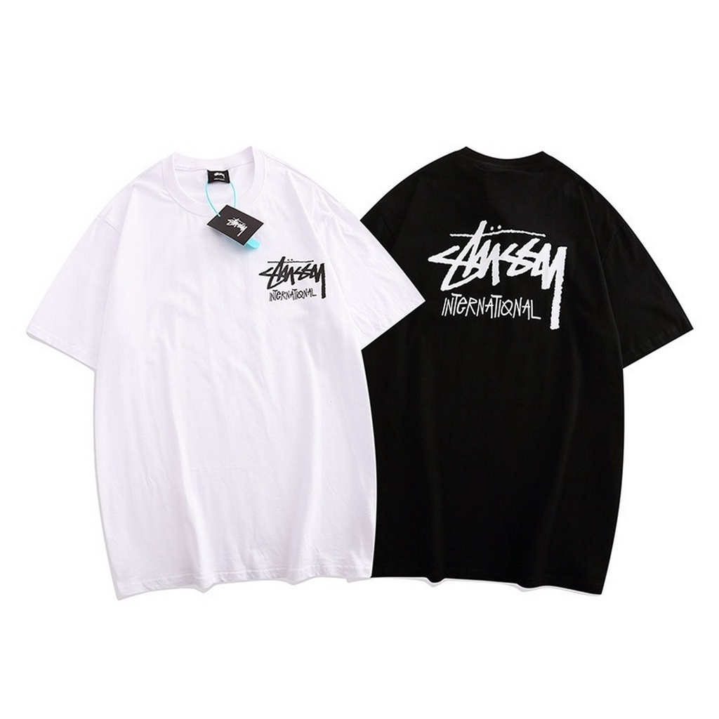 เสื้อยืดแขนสั้นลําลอง-ผ้าฝ้าย-พิมพ์ลาย-stussy-เข้ากับทุกการแต่งกาย-สไตล์สตรีท-แฟชั่นสําหรับผู้ชาย-และผู้หญิงs-5xl