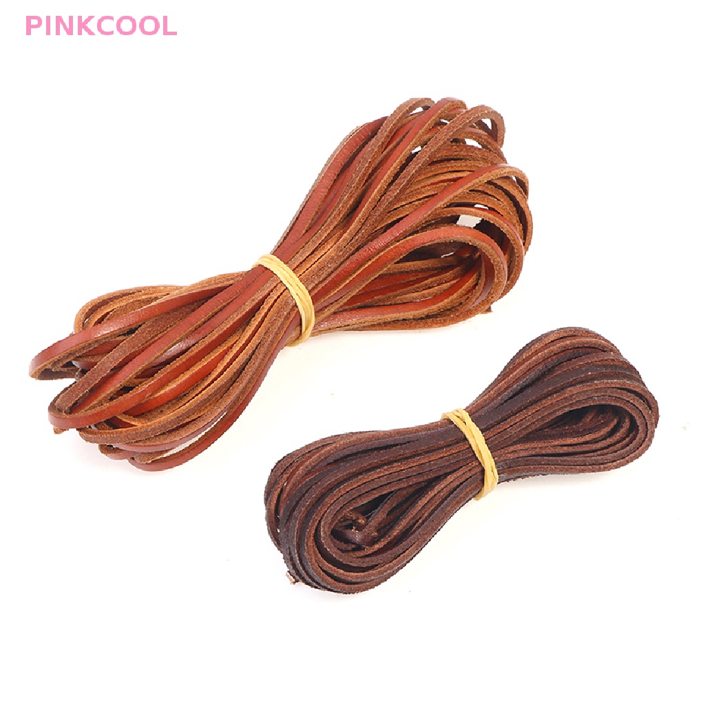 pinkcool-สายเชือกหนังวัวแท้-5-เมตร-สไตล์เรโทร-สําหรับทําเครื่องประดับ-ขายดี