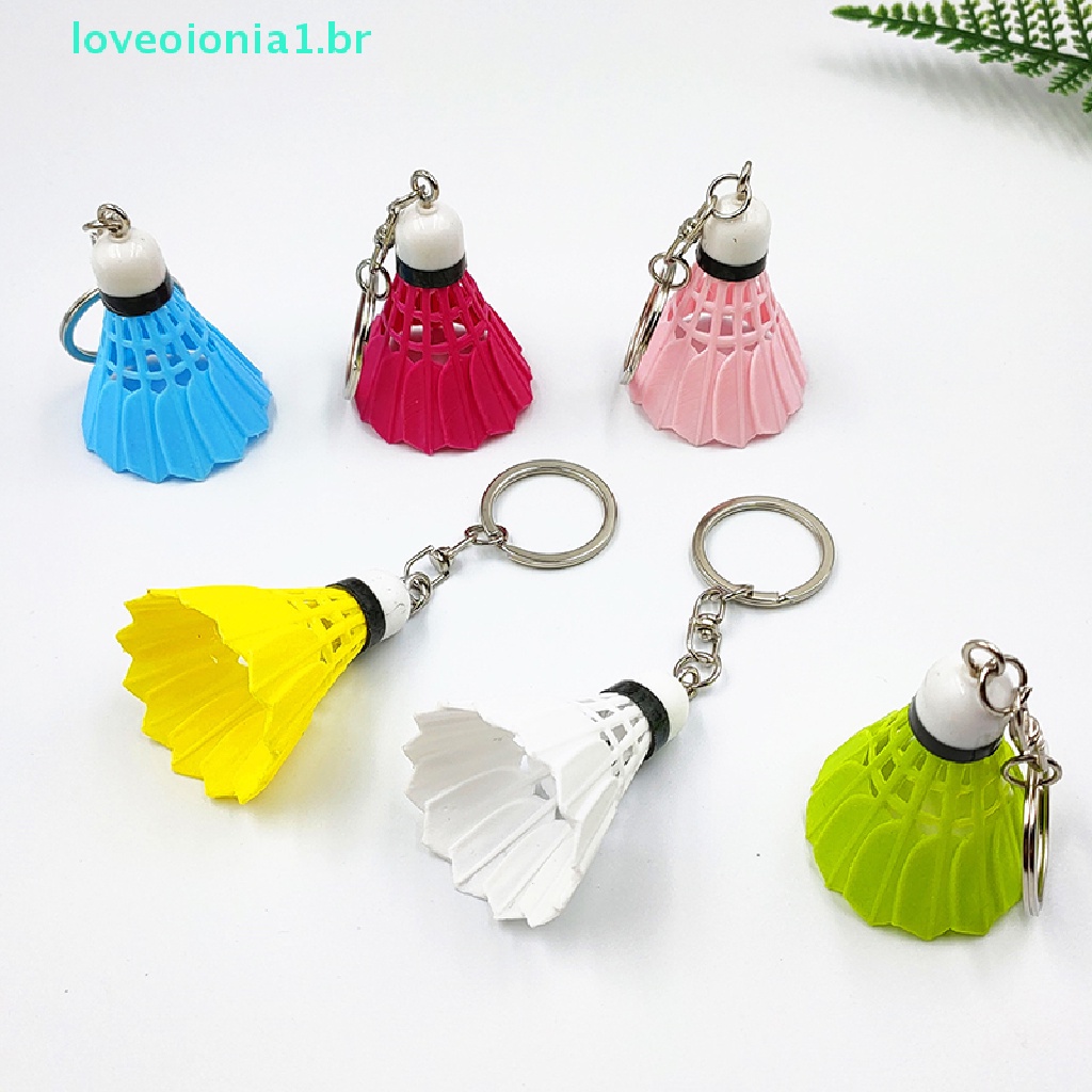 loveoionia1-พวงกุญแจลูกขนไก่แบดมินตันน่ารัก-ขนาดเล็ก-สร้างสรรค์-ของขวัญ