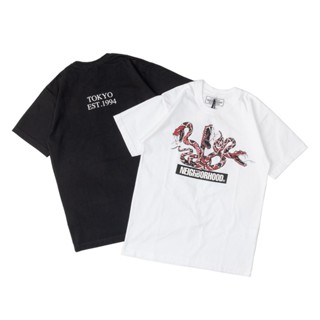 NEIGHBORHOOD cotton printed snake logo short-sleeved T-shirt_01