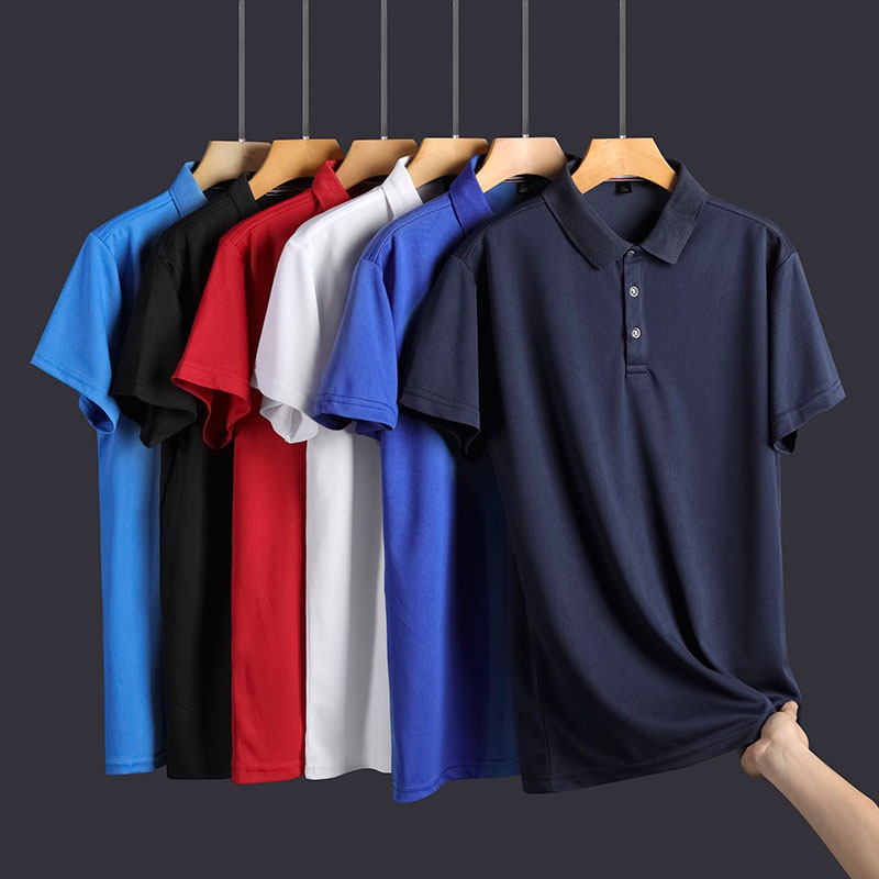 เสื้อโปโลแขนสั้น-สีพื้น-แบบเรียบ-แฟชั่นฤดูร้อน-สําหรับผู้ชาย