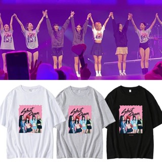 BPink เสื้อยืด BORN สีชมพู Vocal Concert เดียวกันผ้าฝ้ายแขนสั้นเสื้อยืดS-5XL