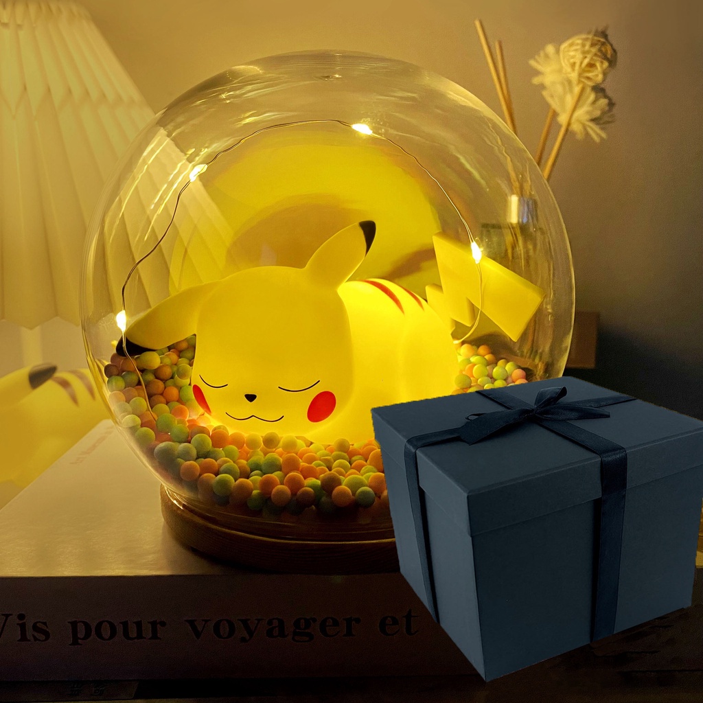 โคมไฟกลางคืน-รูปการ์ตูนโปเกม่อน-ปิกาจู-ขนาดเล็ก-ของขวัญ-ของเล่นสําหรับเด็ก