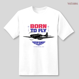 VATANA - เสื้อยืดแขนสั้น สีขาว พิมพ์ลาย Top Gun Maverick: Born To Fly_03