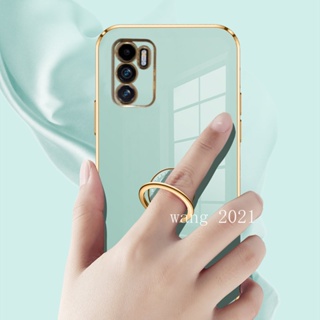 New Casing Infinix Zero 5G 2023 เคส Phone Case Electroplating Straight Edge Protective Case with Clock Stand Silicone Soft Case เคสโทรศัพท