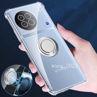 In Stock New Casing VIVOX90 X80 Vivo X90 Pro X80 Pro 5G เคส Phone Case with On-board Magnetic Support Four Corner Airbag Shockproof Transparent Anti-fall Soft Case Back Cover เคสโทรศัพท