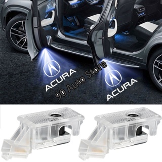 หลอดไฟโปรเจคเตอร์ LED ไร้สาย ฉายแสงเลเซอร์ Welcome Lights อุปกรณ์เสริม สําหรับติดประตูรถยนต์ Acura MDX TL RLX ZDX TLX 1 คู่