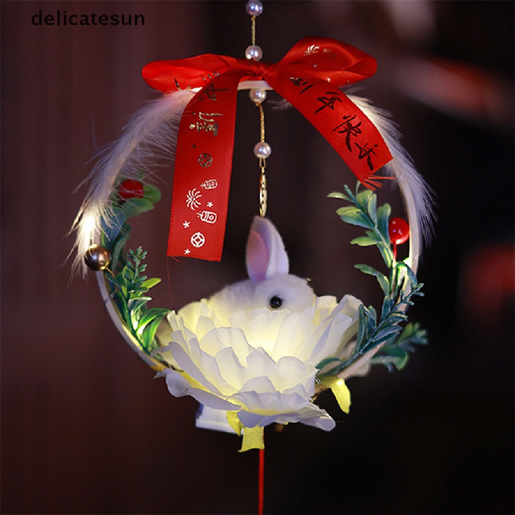 delicatesun-จีน-ดอกบัว-โคมไฟประกอบง่าย-diy-โคมไฟขนนก-มีสไตล์-เทศกาล-โคมไฟดี