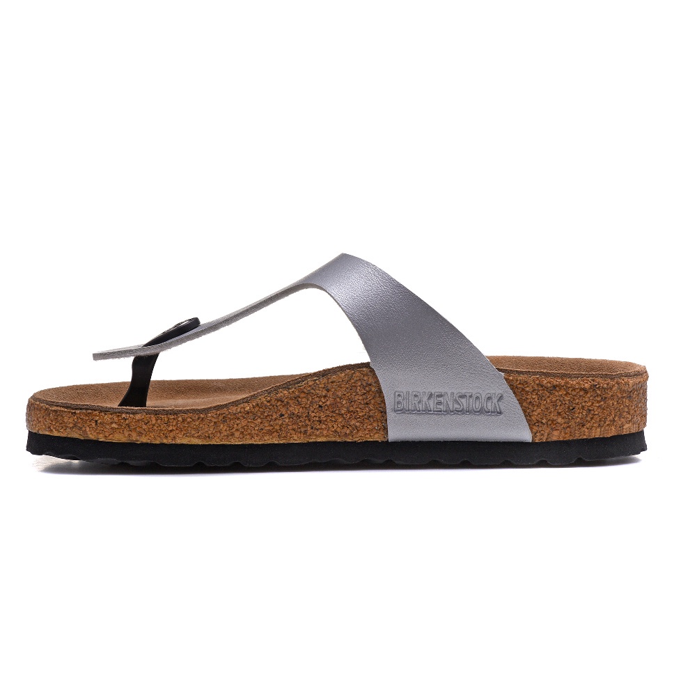 original-birkenstock-gizeh-mens-female-classic-cork-silver-snakeskin-slippers-34-46