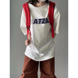Dahong 💖เสื้อยืดแขนสั้นแฟชั่นโอเวอร์ไซส์ oversize เสื้อผ้าแฟชั่นวัยรุ่น  เสื้อยืดสกรีนตัวหนังสือ ทรงหลวม XXL 2393