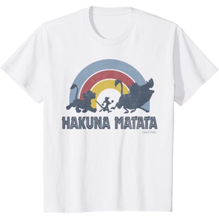 เสื้อยืด พิมพ์ลายการ์ตูนดิสนีย์ The Lion King Hakuna Matata สําหรับเด็ก_05