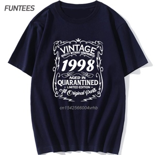 T Shirt Cool Birthday Gift Male Vintage Retro 1998 Boyfriend O-Neck Pre-Cotton Clothes Men Tees_03