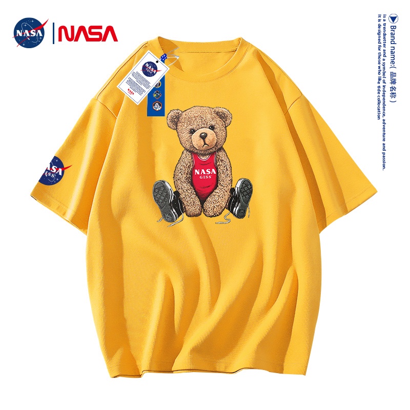 เสื้อยืดแขนสั้น-ผ้าฝ้าย-ทรงหลวม-ลายนักบินอวกาศ-nasa-giss-แฟชั่นฤดูร้อน-สําหรับผู้ชาย-และผู้หญิง