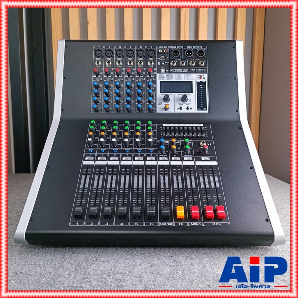 proeurotech-pmx-p6450fx-powermixer-บูลทูส-เพาเวอร์มิกเซอร์-รุ่นใหม่-โปรยูโรเทค-6-ช่อง-450-วัตต์-pmx-p6450-fx-pmxp6450