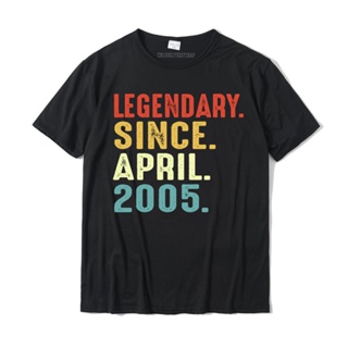 Legendary Since April 2005 Retro 16 Years Old 16th Birthday T-Shirt Rife Mens Tops Shirt Custom Top T-Shirts Cotto_03