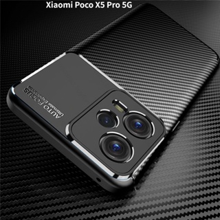 เคสโทรศัพท์มือถือ ซิลิโคนนิ่ม คาร์บอนไฟเบอร์ ผิวด้าน กันกระแทก สําหรับ Xiaomi PocoX5pro Poco X 5 X5 Pro 5G X5pro