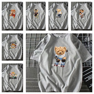 **READY STOCK** Teddy Bear Shirt Cartoon T-shirts Short Sleeves T-Shirt Fashion/Oversize/Couple/Plus Size/Unisex Te_02