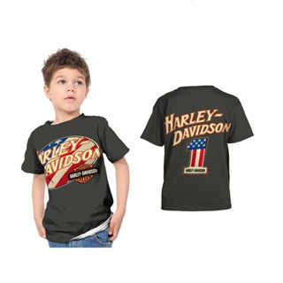 Dstore - เสื้อยืด พิมพ์ลาย Harley Davidson 3 มิติ สําหรับทุกเพศ