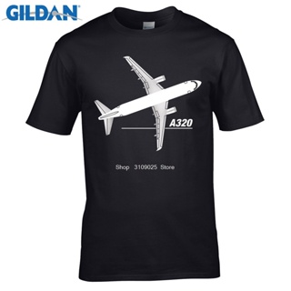 ใหม่ เสื้อยืด พิมพ์ลายการ์ตูนเครื่องบิน Airbus A320 สไตล์คลาสสิก แฟชั่นสําหรับผู้ชายS-5XL